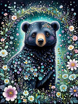Flower sprinkel bear