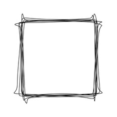 Abstract square shape with artistic lines and minimalist design.