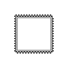 Simple Square Frame with a Checkered Border.