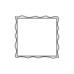 Simple Square Frame with Wavy Edges.
