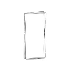 Abstract Rectangular Shape with Rough Edges.