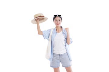 Sun-Kissed Vacation: A smiling person embraces the sun with joy, showcasing the charm of a summer vacation, a day filled with pure happiness. 