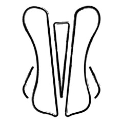 corset icon isolated on white background, vector illustration.