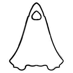 Naklejka premium dark robes icon, brush strokes, vector illustration on white background.