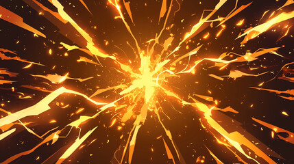 電気エネルギーの爆発、パワフルなイラスト背景