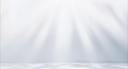 Soft White Light Rays Shining on Reflective Minimal Background