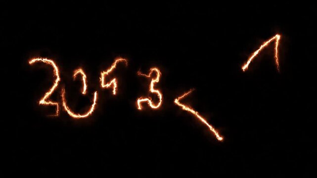 2013 K Achievement Milestone Celebration &ndash; Glowing Fire Spark Check mark Design on Dark Background