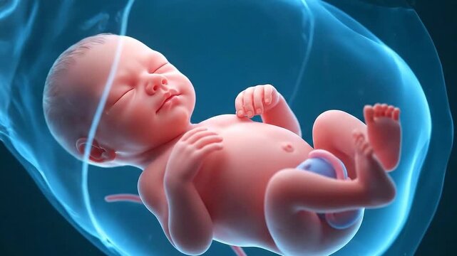 Fetus in Amniotic Sac: Human Development, Pregnancy, and Medical Visualization