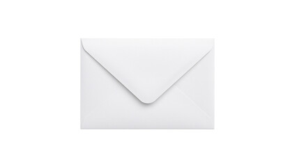 Blank white paper envelopes for mail or correspondence. Isolated on transparent background, png