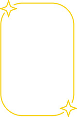 Frame with stars set border, gold frame with sparkle stars, arches border icon, festive effect decoration sign, trendy geometric template. New year christmas background 2026. Vector or PNG