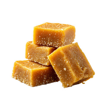 Mysore pak sweet squares isolated die-cut 
