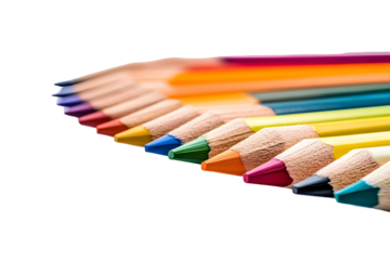 Creative arrangement of varied colored pencils for artistic inspiration