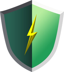 green shield vector icon design concept
