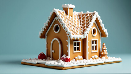 A gingerbread house with a unique and unconventional design, such as a modern architectural style or a fantastical theme.