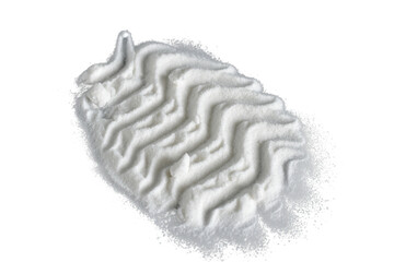 Fine powdered baking soda on PNG background.