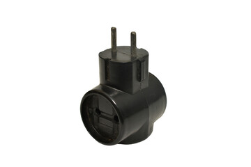 Black electric tee isolated on PNG background.