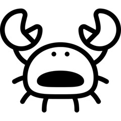 Cartoon Crab Vector Icon