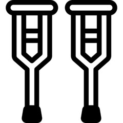 Crutches Vector Icon