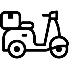 Delivery Motorcycle Icon