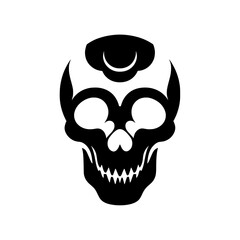 Fototapeta premium Modern Stylized Vector Skull Head Symbol