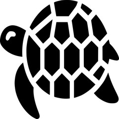Obraz premium Sea Turtle Silhouette: A stylized illustration of a sea turtle, emphasizing its unique shell pattern and graceful form, perfect for adding a touch of marine life to any project.