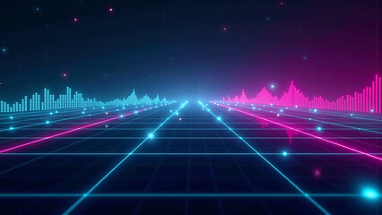 Fototapeta premium Digital Finance Grid Transition: Future Economy