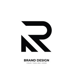 Letter Mr or Rm creative abstract simple logo
