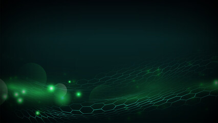 Abstract big data Visualization with Quantum big data technology. Vector illustration