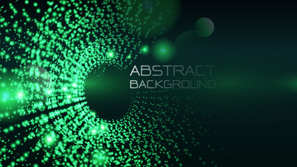 Abstract big data visualization. Quantum bigdata technology. Vector illustration