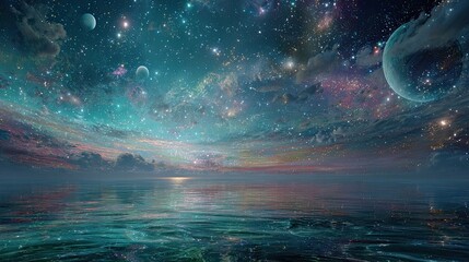 Psychedelic vivid dreamscape