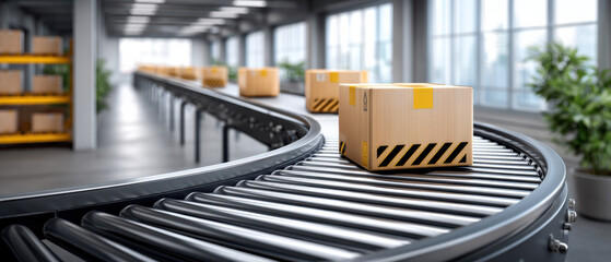 Logistics storage solutions conveyor package carton box warehouse automation efficient handling timely delivery
