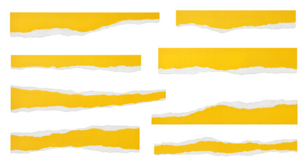  Yellow torn paper edge 