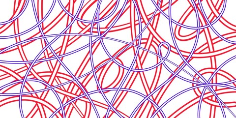 Brush, marker drawn bold doodle lines seamless pattern. Abstract modern geometric wavy ornament background