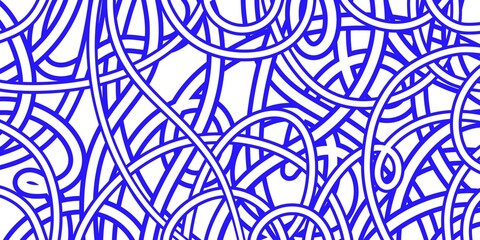 Wind blowing hand drawn doodle art with blue lines filling the paper. Creative abstract vector illustration suitable for wallpaper, drawing books, covers. Isolated on white background
