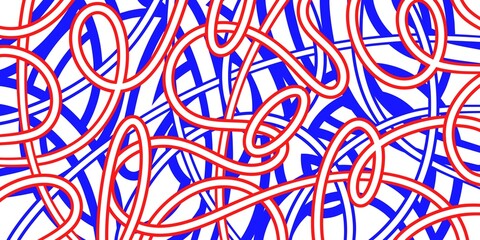 Brush, marker drawn bold doodle lines seamless pattern. Abstract modern geometric wavy ornament background