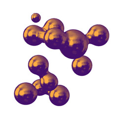 Mercury Blobs Design Elements with Halftone Effect