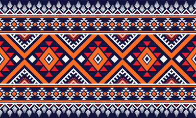 Ethnic geometric seamless pattern. ethnic pattern. Aztec pattern. Design for fabric, embroidery, batik, curtain, carpet, clothing.  vector illustration