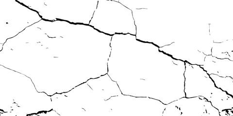 Cracked wall texture in high contrast black and white, perfect for grunge backgrounds, decay effects, or aged urban design references.

