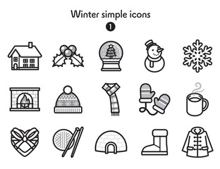 シンプルアイコン集 冬