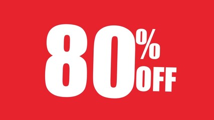 Animated eyecatching promotional banner highlighting an impressive 80% discount, perfect for marketing initiatives and enticing customers with substantial savings