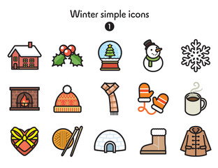 シンプルアイコン集 冬