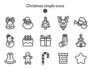 シンプルアイコン集 クリスマス