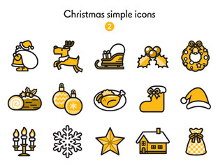 シンプルアイコン集 クリスマス