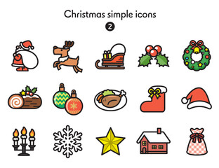 シンプルアイコン集 クリスマス