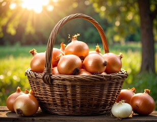 Onions in the basket 