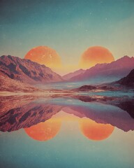 Psychedelic vivid dreamscape