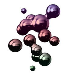 Mercury Blobs Design Elements with Halftone Effect