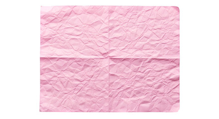 A minimal light pink wrinkled paper texture for modern design and background usage, isolated on white.