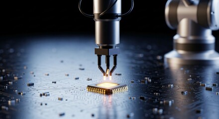 Semiconductor chip manufacturing process robotic automation