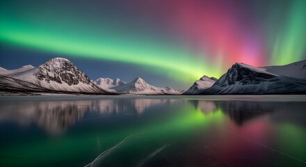 mountain landscape with reflection